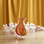 Vaso Mini Médio Hippie Vermelho, Laranja e Amarelo