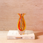 Vaso Mini Alto Hippie Vermelho, Laranja e Amarelo
