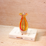 Vaso Mini Alto Hippie Vermelho, Laranja e Amarelo