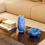 Vaso Oliva G Multicor Azul e Água-marinha