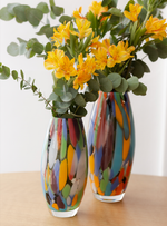 Par de Vasos Oliva G e P Multicor Colorido