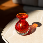 Vaso Mini Médio Tela Vermelho com Ouro