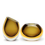 Par de Vasinhos 92 e 96 Bicolor Fumê com Âmbar