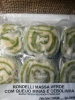 Rondeli Artesanal de Massa Verde com Queijo Minas e Cebolinha - 1 Kg