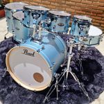Bateria 22 Pearl Decade Maple Blue Mirage 08-10-12-14-16 Azul-turquesa