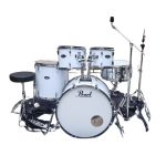Bateria 22 Pearl Roadshow Pure White com Ferragens