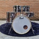 Bateria 22 Pearl Export Smokey Chrome Sem Ferragens