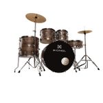 Bateria 22 Michael Trinity Matte Oaky com Ferragens