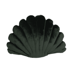 Almofada Decorativa em Forma de Concha Verde Militar com Enchimento 26 x 40cm