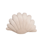 Almofada Decorativa Concha Veludo Bege com Enchimento P 23 x 30 cm