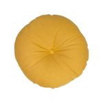 Almofada Decorativa Redonda Circle Mostarda com Enchimento 42 cm