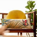 Almofada Decorativa Redonda Circle Mostarda com Enchimento 42 cm
