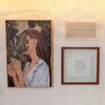 Kit Decorativo de Parede com Quadro Nature, Quadro Sêneca, Acrílico Bordado e Folhas de Palha