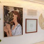 Kit Decorativo de Parede com Quadro Nature, Quadro Sêneca, Acrílico Bordado e Folhas de Palha