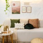 Kit Decorativo de Parede com Quadro A Vida É Tão Rara, Quadros Bordados e Acrílico Decorativo 