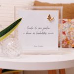 Acrílico Decorativo Com Azulejo Cuide do Seu Jardim 