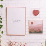 Kit de Parede com Quadro Bordado, Quadro A Vida É Tão Rara e Acrílico Decorativo