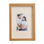 Quadro Personalizado Memórias: Sua Foto em Moldura Caixa com Fundo Creme e Vidro