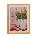Quadro Decorativo A Vida é a Arte do Encontro Moldura em Madeira e Vidro - 30x40cm