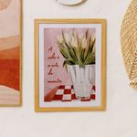 Quadro Decorativo A Vida é a Arte do Encontro Moldura em Madeira e Vidro - 30x40cm