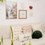 Quadro Decorativo Paisagem Mediterrânea 40x60 com Moldura de Madeira