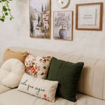Almofada Decorativa Floral Vintage 45x45cm em Tecido Bouclé