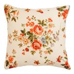 Almofada Decorativa Floral Vintage 45x45cm em Tecido Bouclé