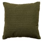 Almofada Decorativa Trama Rústica Verde Musgo 45x45cm com Enchimento