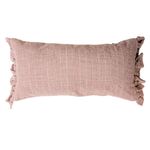 Almofada Retangular  Rosé com Babados 30x60cm com Enchimento