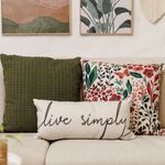 Kit  Almofadas Decorativas Live Simply, Jardim  e Verde Musgo com Enchimento