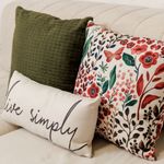 Kit  Almofadas Decorativas Live Simply, Jardim  e Verde Musgo com Enchimento