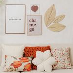 Kit de Parede Decorativo Quadro Bordado, Chamego e Artesanatos