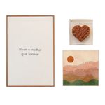 Kit de Parede com Quadro Bordado, Quadro A Vida É Tão Rara e Acrílico Decorativo