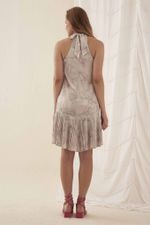 T DRESS FLORAL PARDAL COM AMARRAÇÃO