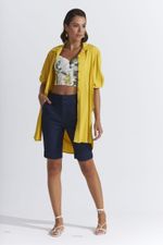 BERMUDA  JEANS LYCRA ALFAIATARIA