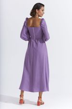 VESTIDO LONGUETE LISO FLOW C/ TORÇÃO FRENTE