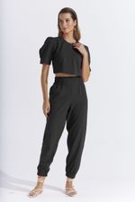 CALÇA LISA ALFAIATARIA NEW COM ELÁSTICO