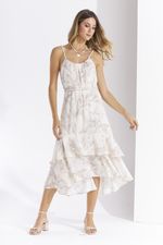 VESTIDO LONGUETE MANGUEZAL C/ CINTO TORÇAL