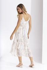 VESTIDO LONGUETE MANGUEZAL C/ CINTO TORÇAL