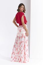 BLUSA LISA EM CREPE C/ PALA DE LASTEX