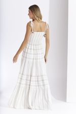 VESTIDO LONGO LISTRA MOGNO C/ LUREX