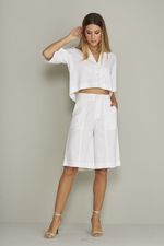 CAMISA CROPPED LISA DE LINHO