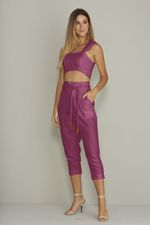 CALÇA CROPPED ALFAIATARIA LISA C/ TORÇAL