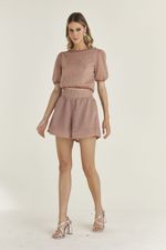 SHORT MALHA LUREX C/ ELÁSTICO