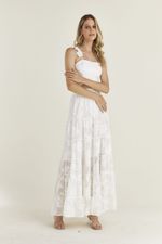 SAIA LONGA FLORAL LUREX PRATA