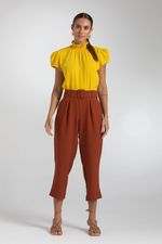 T-SHIRT LISA MANGA COPINHO C/ DET. LATEX GOLA