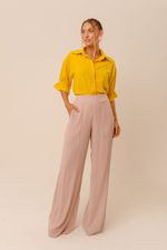 CAMISA LISA OMBRO DESLOCADO C/ ELÁSTICO MANGAS