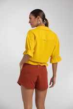 CAMISA LISA OMBRO DESLOCADO C/ ELÁSTICO MANGAS