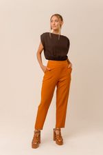 BLUSA CROPPED COM ELÁSTICO E PREGAS