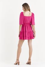 VESTIDO CURTO LISO CONFORT C/ PALA DE LASTEX